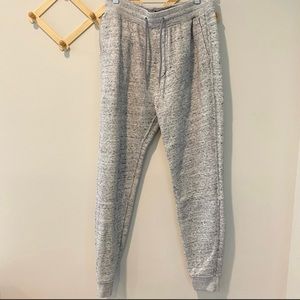 Abercrombie and Fitch Mens fleece heather grey joggers